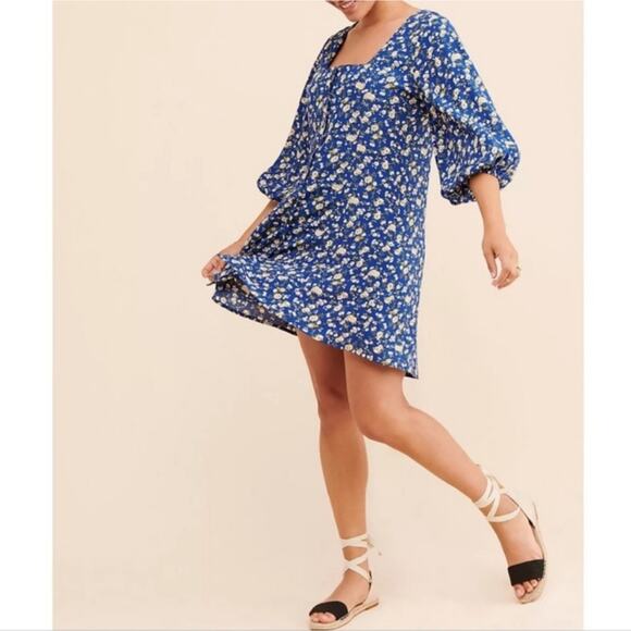 Rolla’s x Free People | Valerie Rambling Rose Dress in French Blue Size Small - Picture 14 of 14
